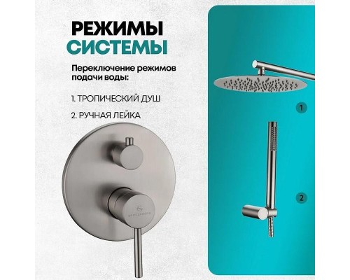 Душевая система Grocenberg GB5099NK-3 Никель