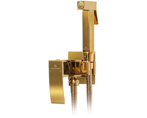 Гигиенический душ со смесителем Grocenberg GB007GO Золото