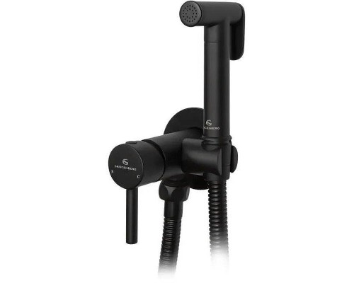 Гигиенический душ со смесителем Grocenberg GB001BL Черный матовый