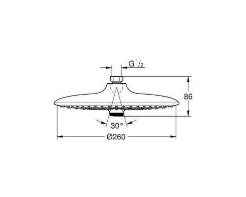 Верхний душ Grohe Euphoria 260 26455000 Хром