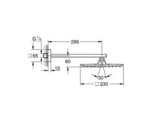 Верхний душ Grohe Rainshower Allure 230 26064000 Хром
