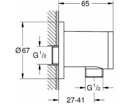 Шланговое подключение Grohe Tempesta 28671001 Хром