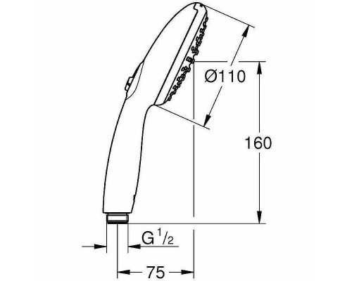 Ручной душ Grohe Tempesta 110 26161003 Хром