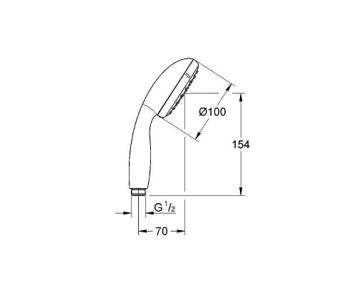 Ручной душ Grohe Tempesta Classic 27852001 Хром
