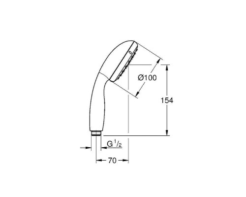 Ручной душ Grohe Tempesta New 27923001 Хром