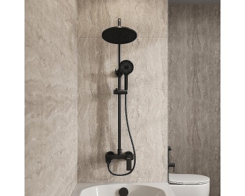 Душевая система Grossman Galaxy 500.K35.01.210 Черная матовая