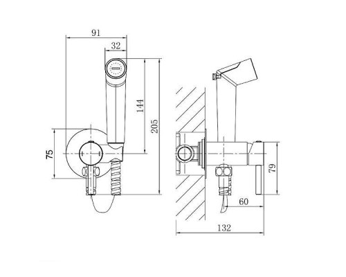 Гигиенический душ со смесителем Grossman Solis 502.K35.07.320 цвет Золото брашированное