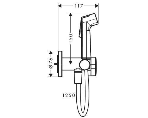 Гигиенический душ со смесителем Hansgrohe Set HG Bidette 29232000S Хром