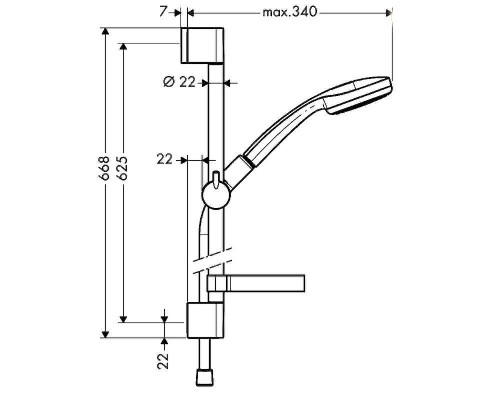 Душевой гарнитур Hansgrohe Croma 27717000 Хром