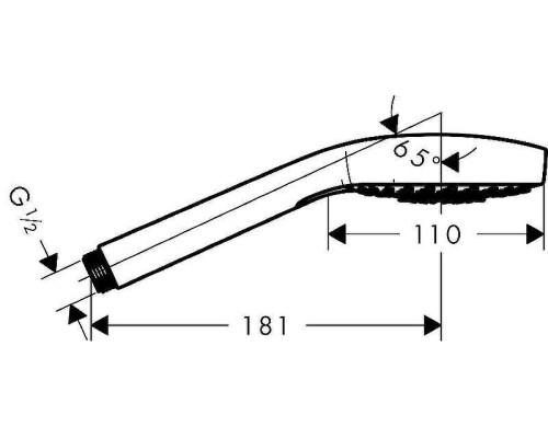 Ручной душ Hansgrohe Croma Select E EcoSmart 26815670 Черный матовый