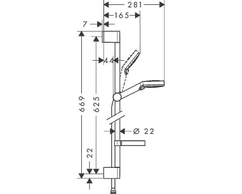 Душевой гарнитур Hansgrohe Crometta 26553400 Хром