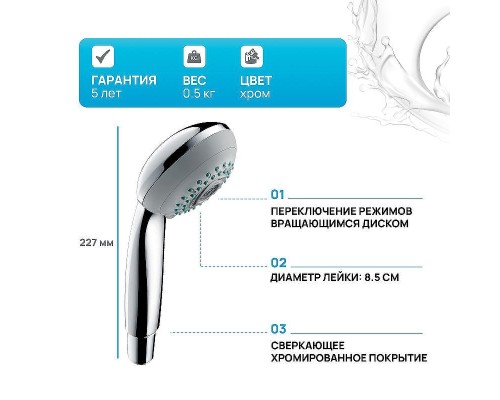 Ручной душ Hansgrohe Crometta 28563000 Хром