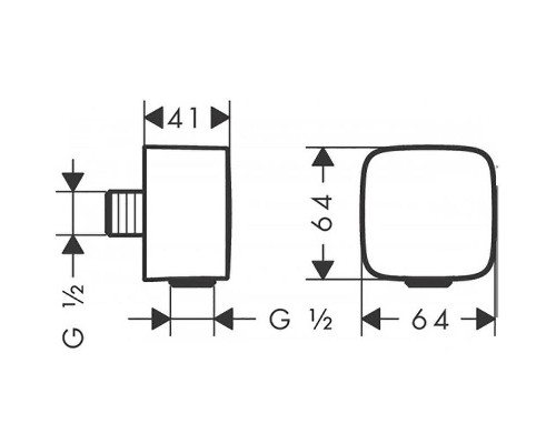 Шланговое подключение Hansgrohe Fixfit 26457140 Бронза
