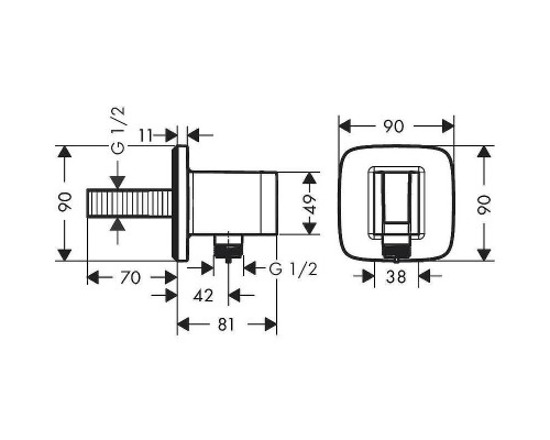 Шланговое подключение Hansgrohe FixFit Porter Q 26887670 Черное матовое