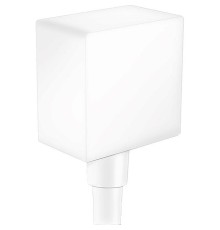 Шланговое подсоединение Hansgrohe Fixfit Square 26455700 с клапаном обратного тока Белое