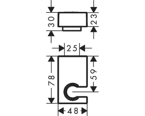 Держатель ручного душа Hansgrohe Porter E 28387670 Черный матовый
