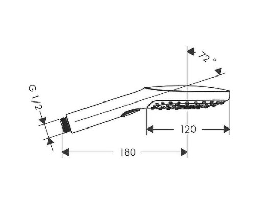 Ручной душ Hansgrohe Raindance Select E 26520340 Шлифованный черный хром