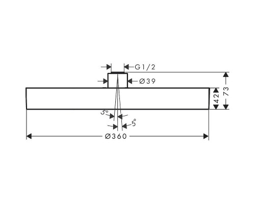 Верхний душ Hansgrohe Rainfinity 26231000 Хром