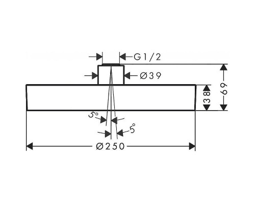 Верхний душ Hansgrohe Rainfinity 26228670 Черный матовый