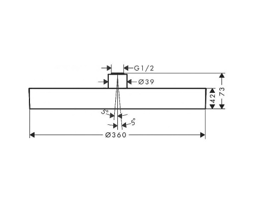 Верхний душ Hansgrohe Rainfinity 26231140 Бронза