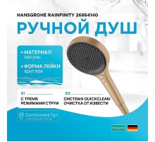 Ручной душ Hansgrohe Rainfinity 26864140 Бронза