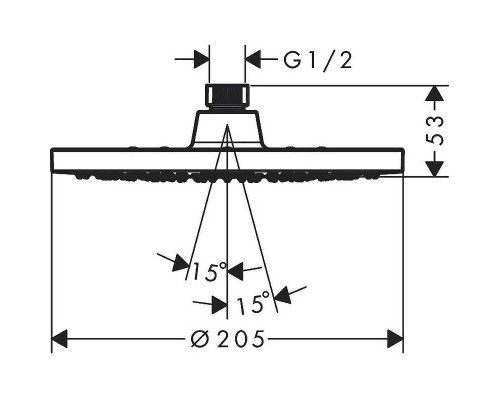 Верхний душ Hansgrohe Vernis Blend 26271670 Черный матовый