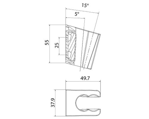 Держатель ручного душа Iddis Optima Home 080GL00i53 Графитовый