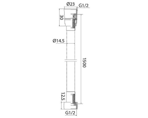 Душевой шланг Iddis Optima Home 04P15BCi19 Хром матовый
