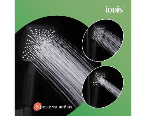 Душевая система Iddis Parker PARBL3Fi06 Черная матовая