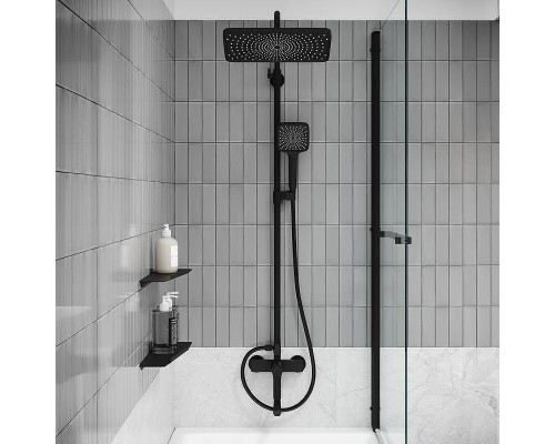 Душевая система Iddis Parker PARBL3Fi06 Черная матовая