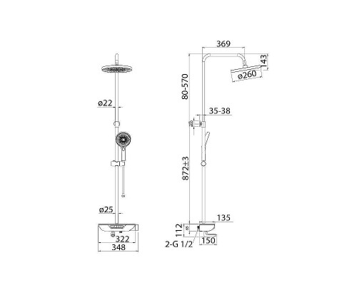 Душевая система Iddis SpaHome SPASBBTi06 Хром