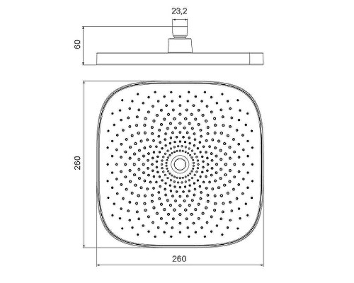 Верхний душ Iddis SpaHome SPA26BSi64 Черный матовый