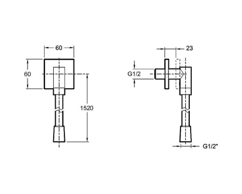Душевой шланг Jacob Delafon E14714-CP с подсоединением Хром