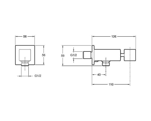 Шланговое подключение Jacob Delafon E14791-CP Хром