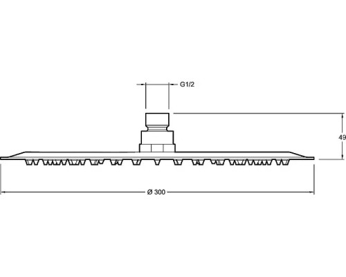 Верхний душ Jacob Delafon Metro E26600-BL цвет Черный матовый