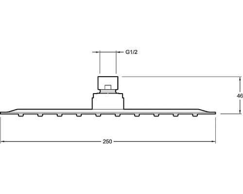 Верхний душ Jacob Delafon Metro E26601-BL цвет Черный матовый