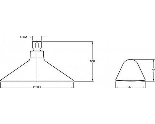 Верхний душ Jacob Delafon Moxie E99105-CP с беспроводным Bluetooth динамиком цвет Хром