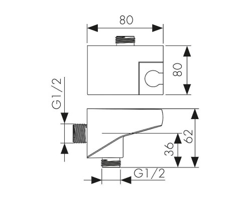 Шланговое подключение Kaiser 0164 цвет Вороненая сталь