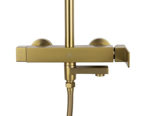 Душевая система Kaiser Cube 01582-3 цвет Шлифованное золото