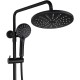 Душевая система Kaiser Nove 06177-2 с термостатом цвет Черный матовый