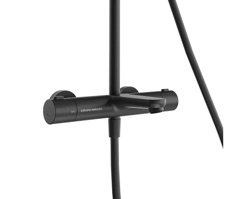 Душевая система Kerama Marazzi Fonte FO.301.KM.BLK.M с термостатом цвет Черный матовый