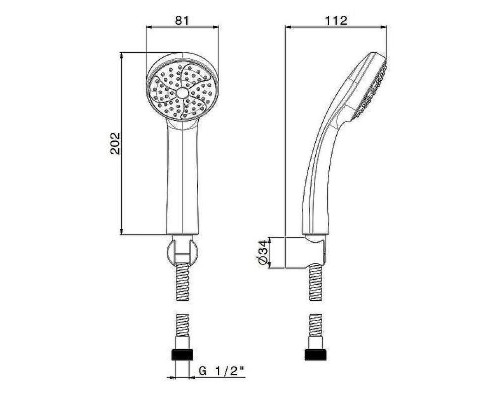 Душевой гарнитур Kerama Marazzi Piano 852KM.21.018 Хром