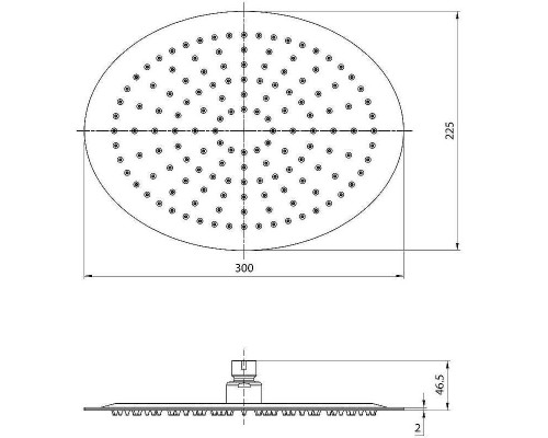 Верхний душ Lemark LM9484S Полированная сталь