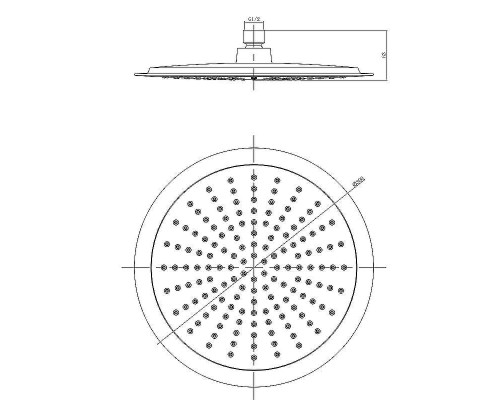 Верхний душ Lemark LM8034C Хром