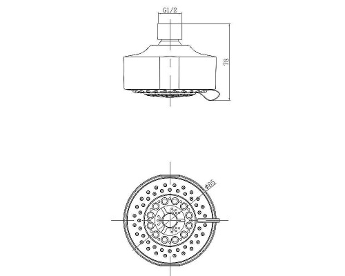 Верхний душ Lemark LM8041C Хром