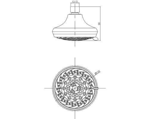 Верхний душ Lemark LM8042C Хром