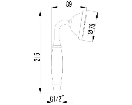 Ручной душ Lemark LM8007B Бронза