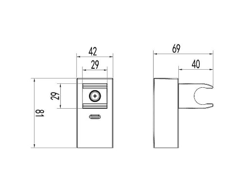 Держатель для душа Lemark LM8079C Хром