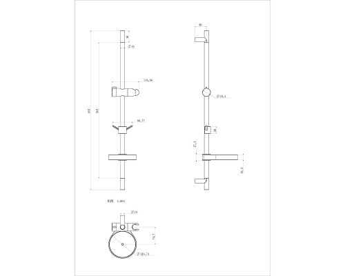 Душевая штанга Lemark LM8103BL цвет Черный