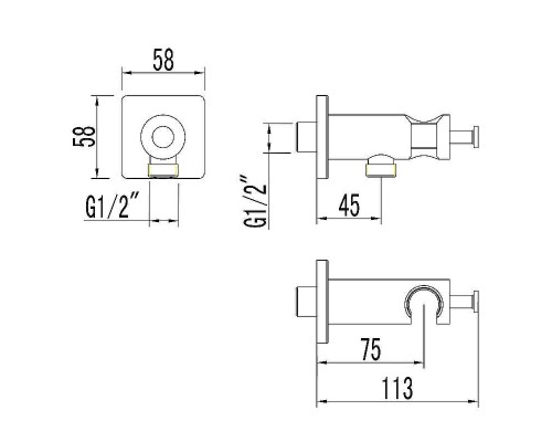 Шланговое подключение Lemark LM7885C Хром
